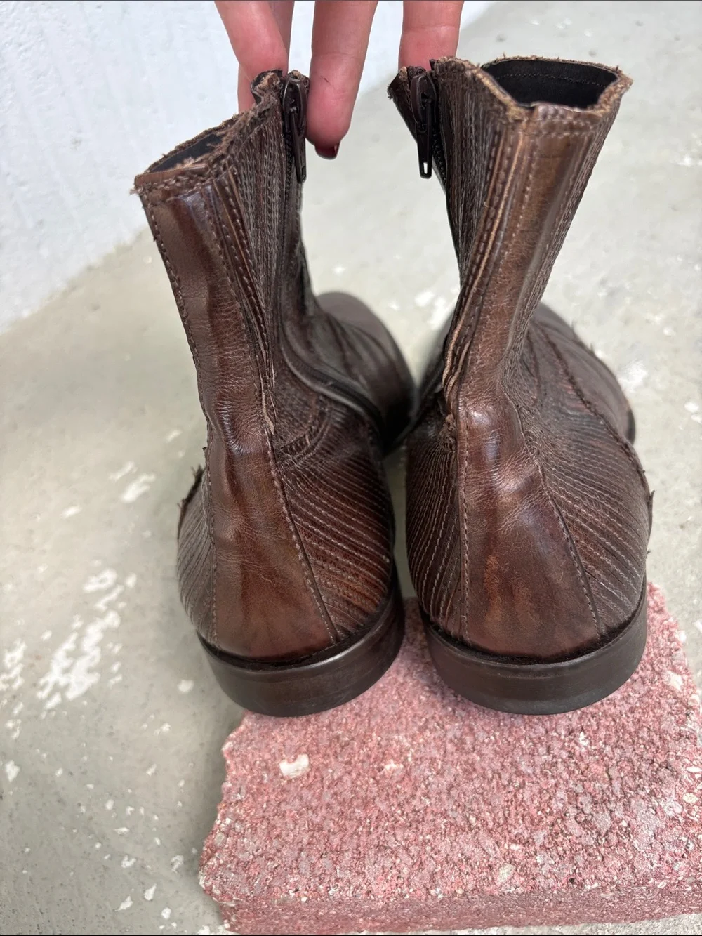 Vintage true religion ankle leather boots